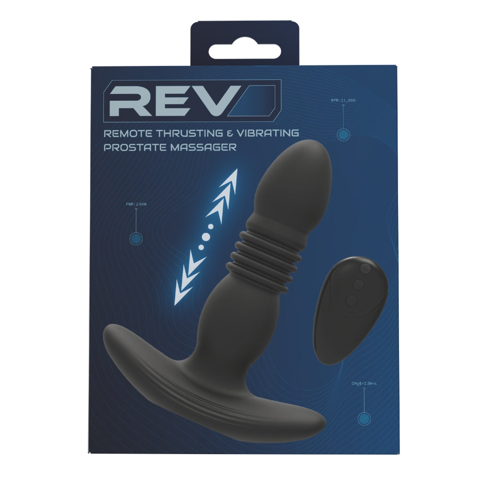 Rev-Pro Thrusting Prostate Massager – Remote-Controlled Waterproof 4.15 Inch Prostate Massager
