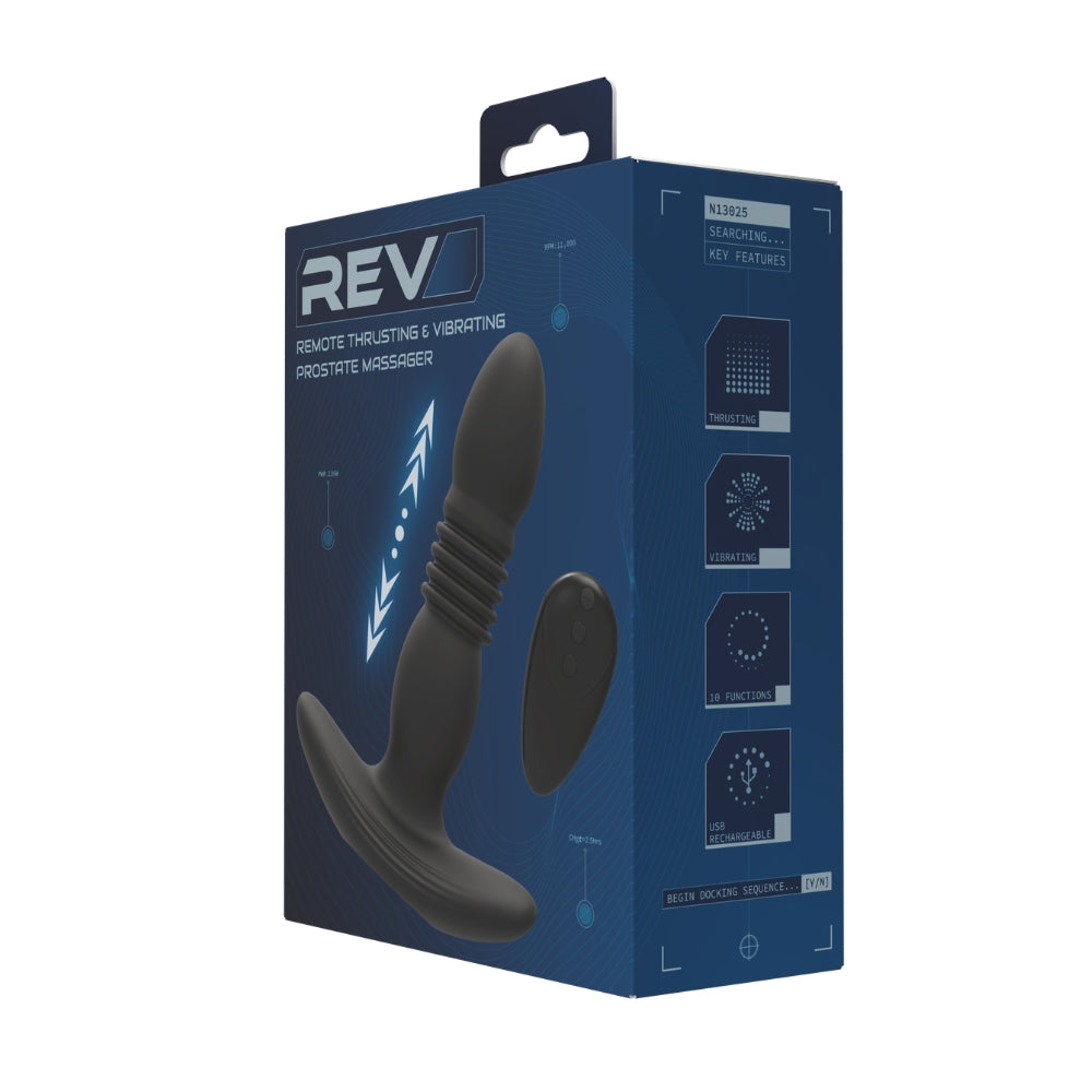 Rev-Pro Thrusting Prostate Massager – Remote-Controlled Waterproof 4.15 Inch Prostate Massager