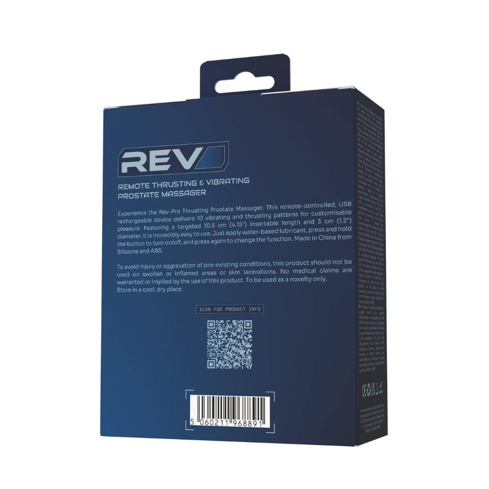 Rev-Pro Thrusting Prostate Massager – Remote-Controlled Waterproof 4.15 Inch Prostate Massager