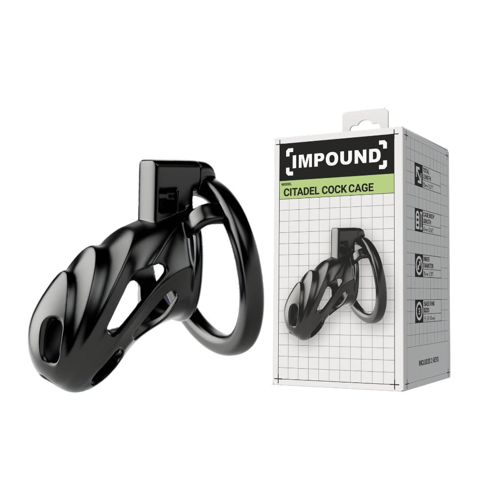 Impound Citadel – Chastity Cage with Multiple Base Rings