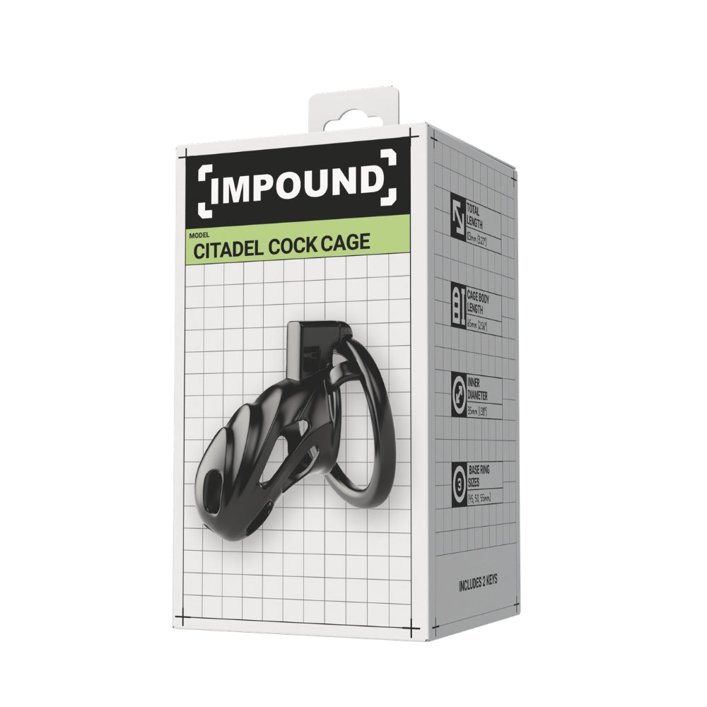 Impound Citadel – Chastity Cage with Multiple Base Rings