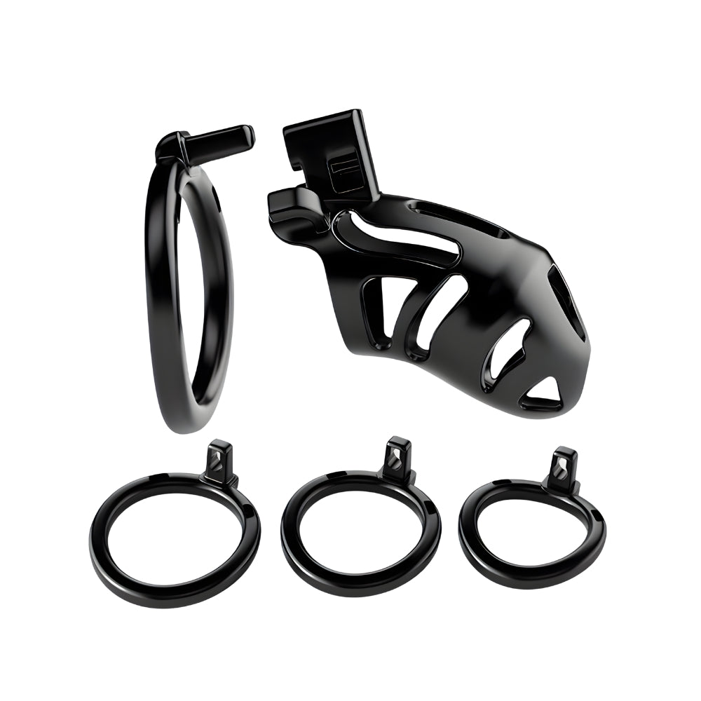 Impound Curfew – Chastity Cage with Multiple Base Rings 78mm Length