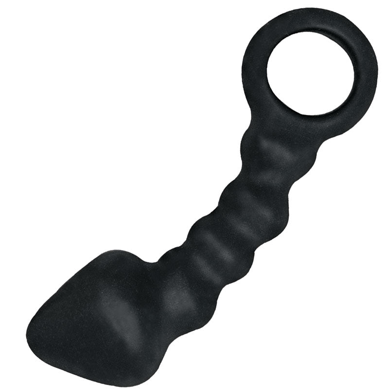 Nasswalk Toys Ram Anal Trainer (Black) – Waterproof Silicone Anal Beads 5.5 Inch