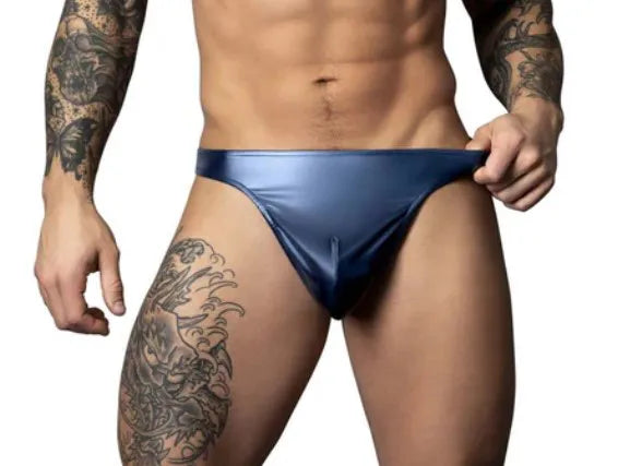 Liquid Onyx 2.0 Moonsh – Men's Wet Look Thong Underwear Small Medium