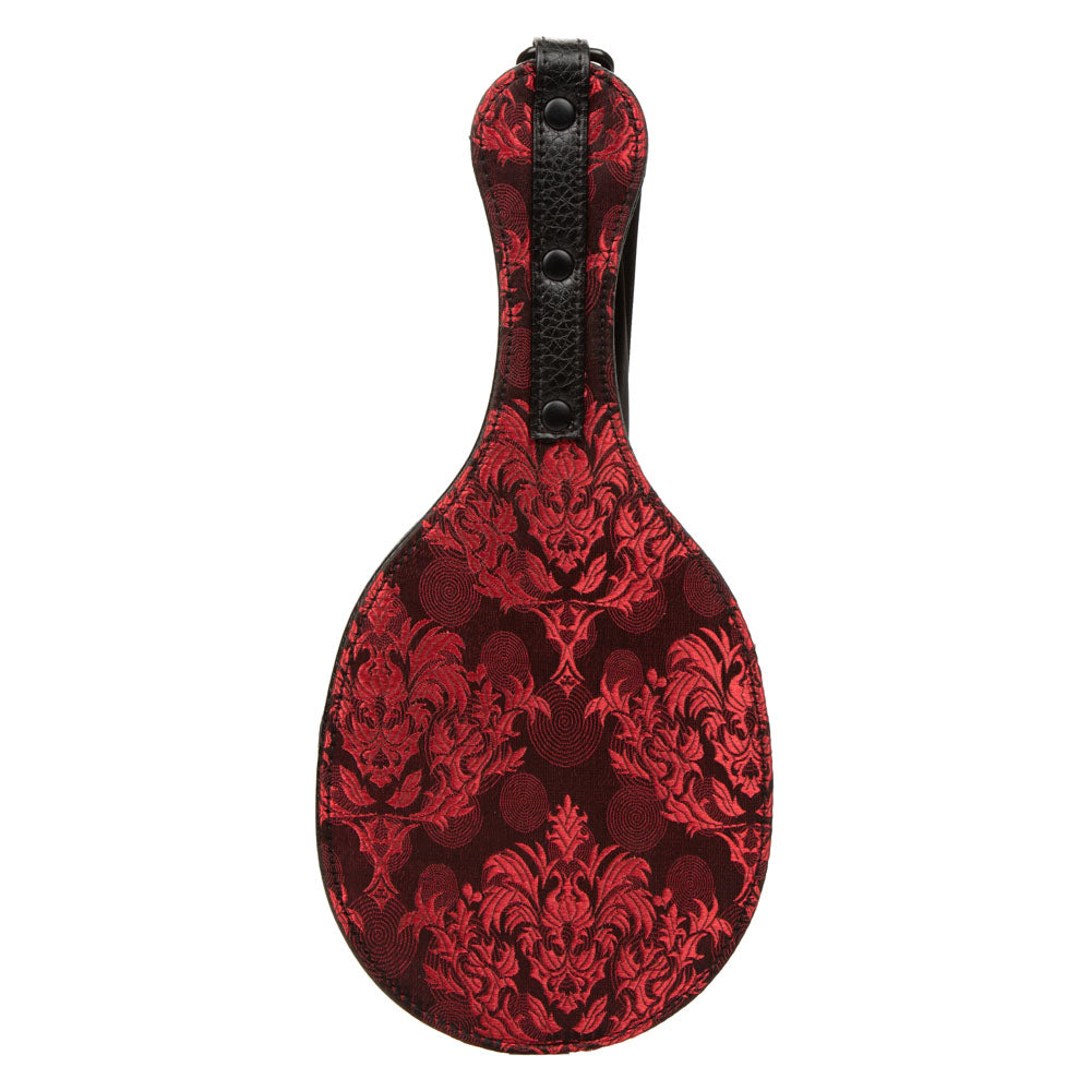 Scandal Round Double Paddle Red and Black Plush Dual Layer Paddle