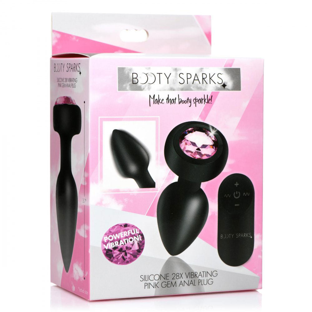 Silicone Pink Gem Anal Plug (Small) – Remote-Controlled Vibrating Anal Plug