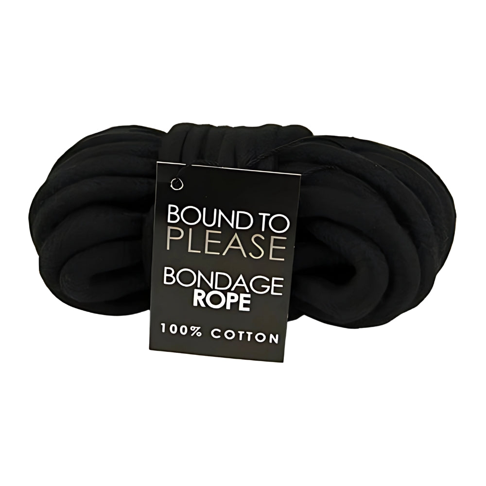 Bound to Please Bondage Rope (Black) – Durable Soft Bondage Rope