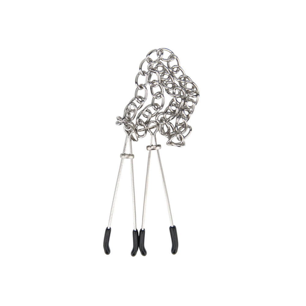 Bound to Please Adjustable Nipple Clamps with Chain – Nickel-Free Nipple Clamps