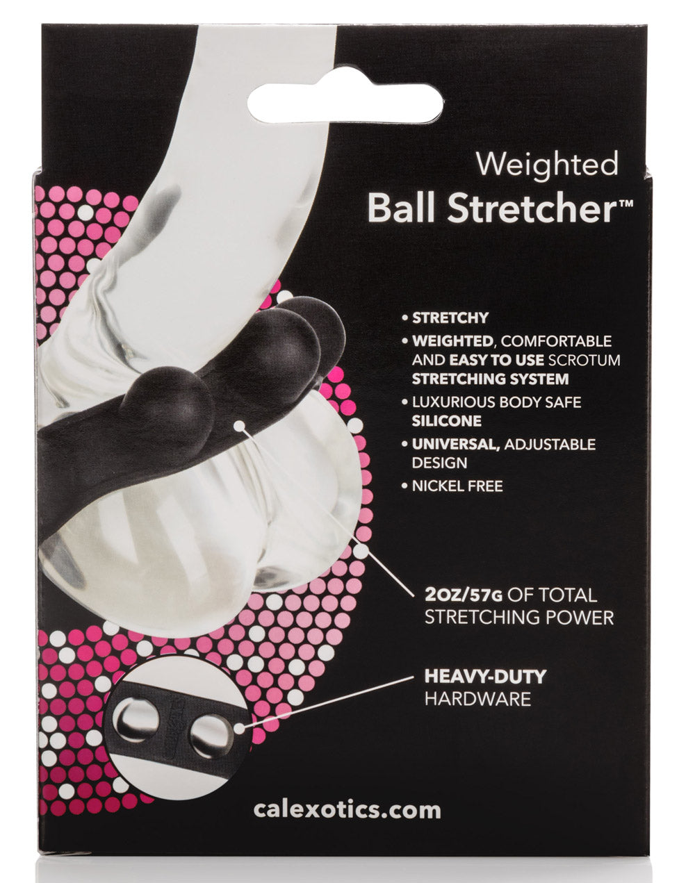 Weighted Ball Stretcher Cock Ring – Silicone Adjustable Ball Stretcher