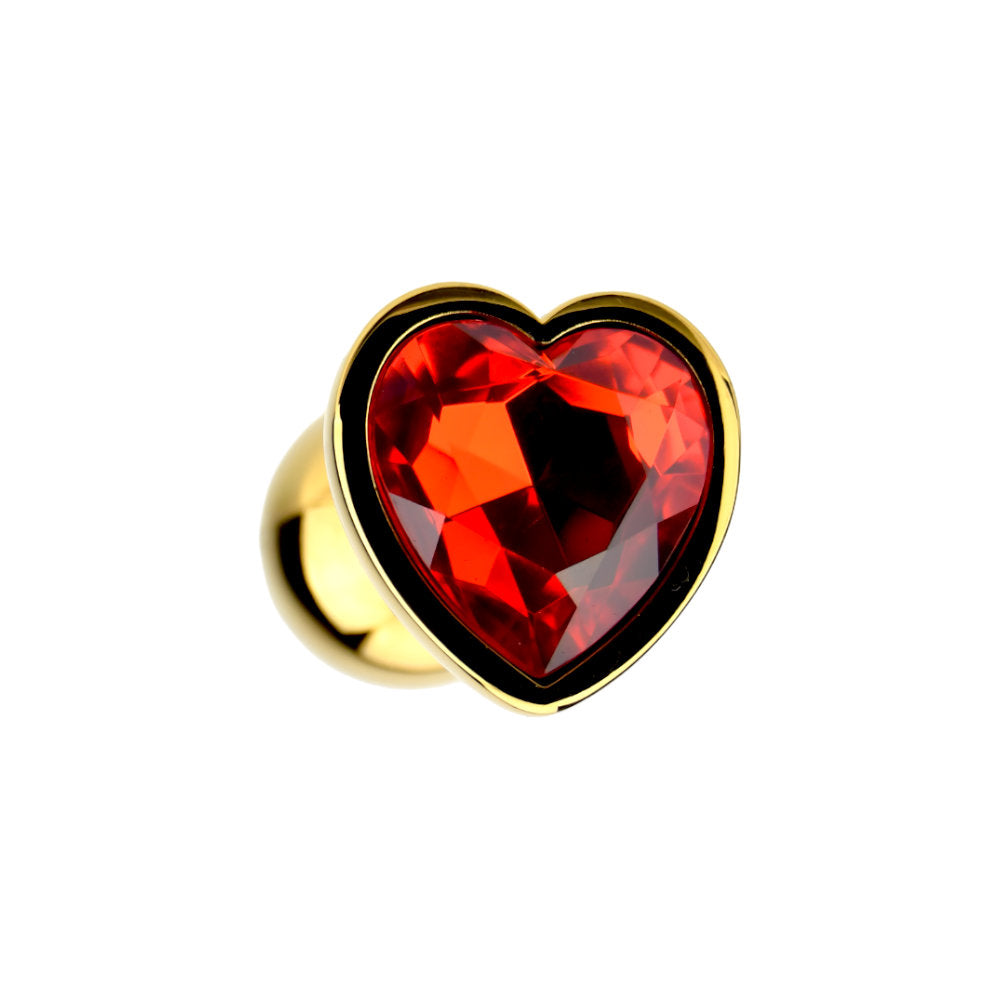 Precious Metals Heart Shaped Jewelled Butt Plug