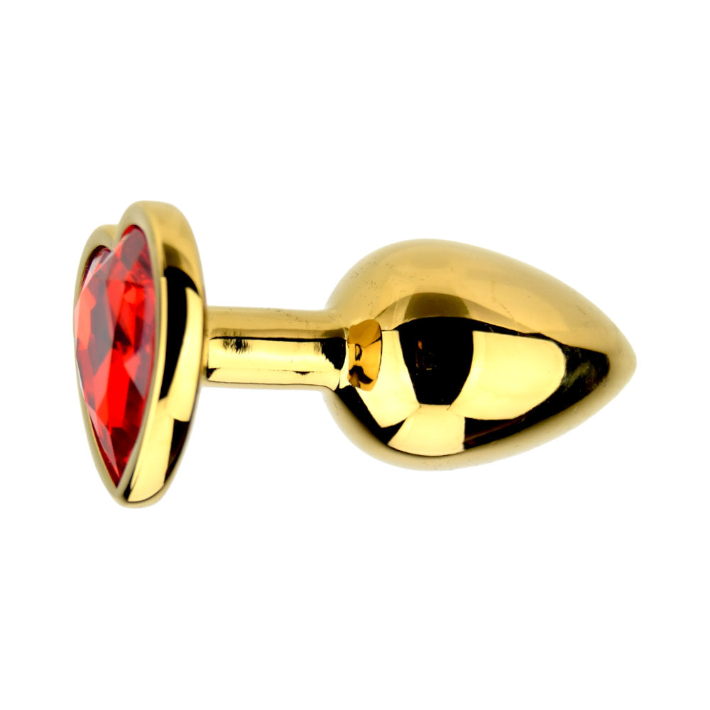 Precious Metals Heart Shaped Jewelled Butt Plug