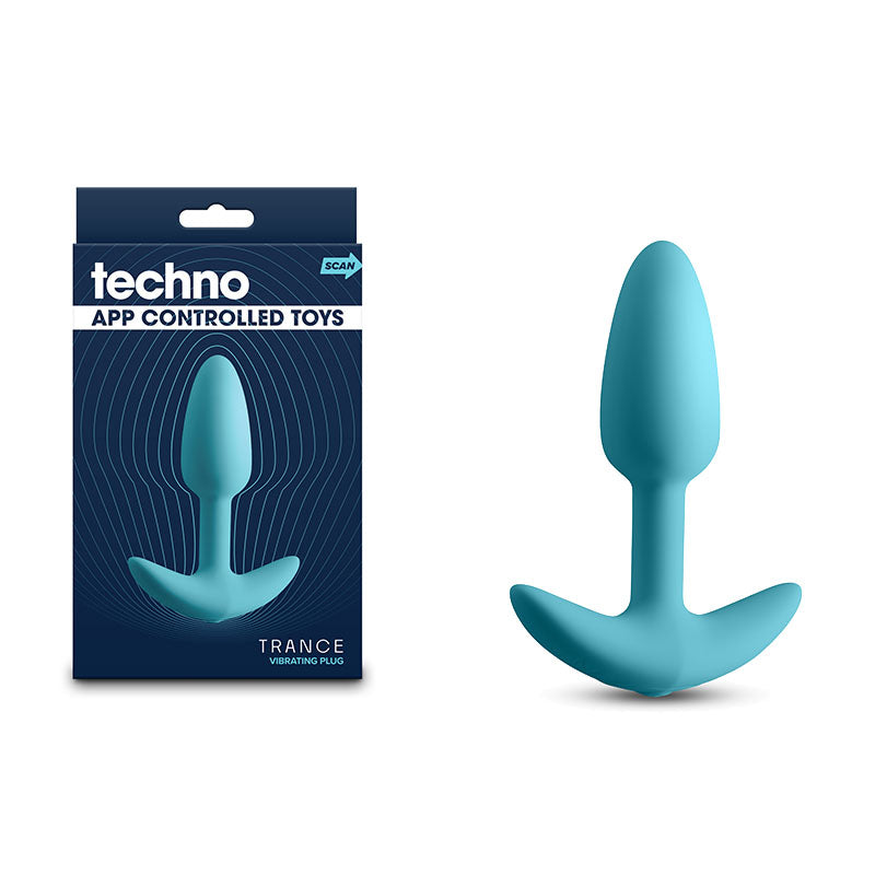 Techno Trance Blue 10.9 cm Butt Plug App Control
