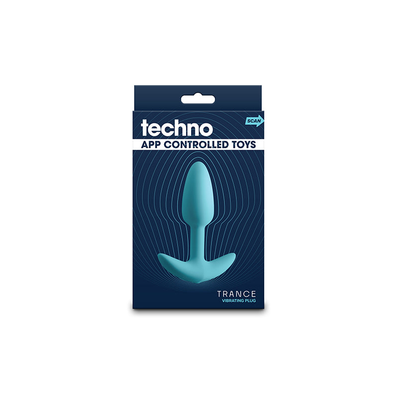 Techno Trance Blue 10.9 cm Butt Plug App Control