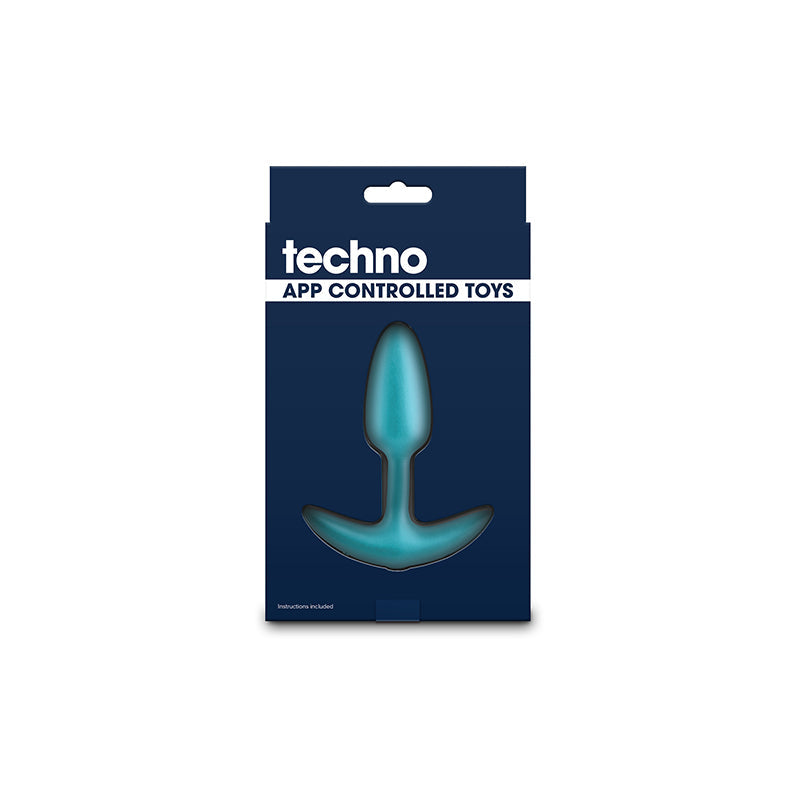 Techno Trance Blue 10.9 cm Butt Plug App Control