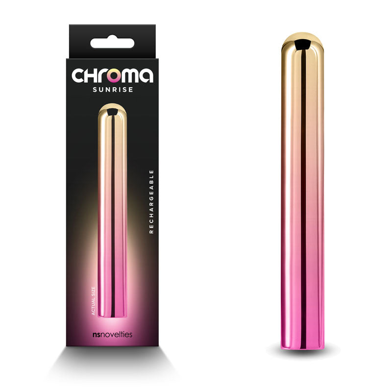 Chroma Sunrise Large 13.8 cm Metallic Pink/Gold Vibrator