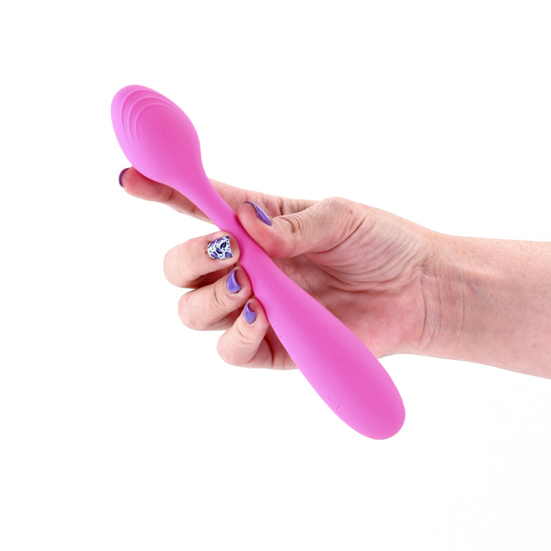 Pretty in Pink Rose – Waterproof USB Rechargeable Silicone Vibrator 19.4 cm