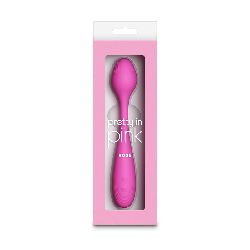 Pretty in Pink Rose – Waterproof USB Rechargeable Silicone Vibrator 19.4 cm