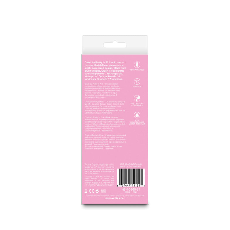 Pretty in Pink Crush – Waterproof USB Rechargeable 14.3 cm Vibrator