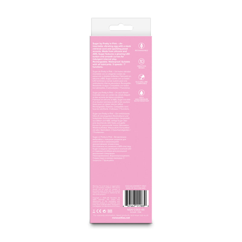 Pretty in Pink Sugar – Waterproof 21 cm USB Rechargeable Vibrator