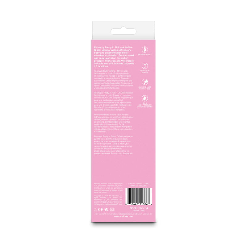 Pretty In Pink Peony – Waterproof USB Rechargeable 19.8 cm Vibrator