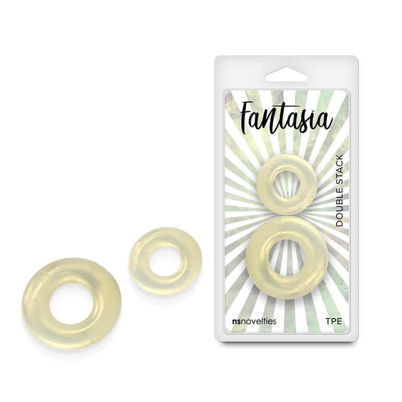 Fantasia Double Stack (Amber) – Flexible Cock Ring Set of 2 Sizes