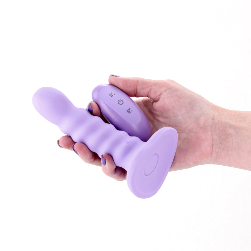Colours Ribbed 5 Inch USB Rechargeable Waterproof Dildo with Wireless Remote
