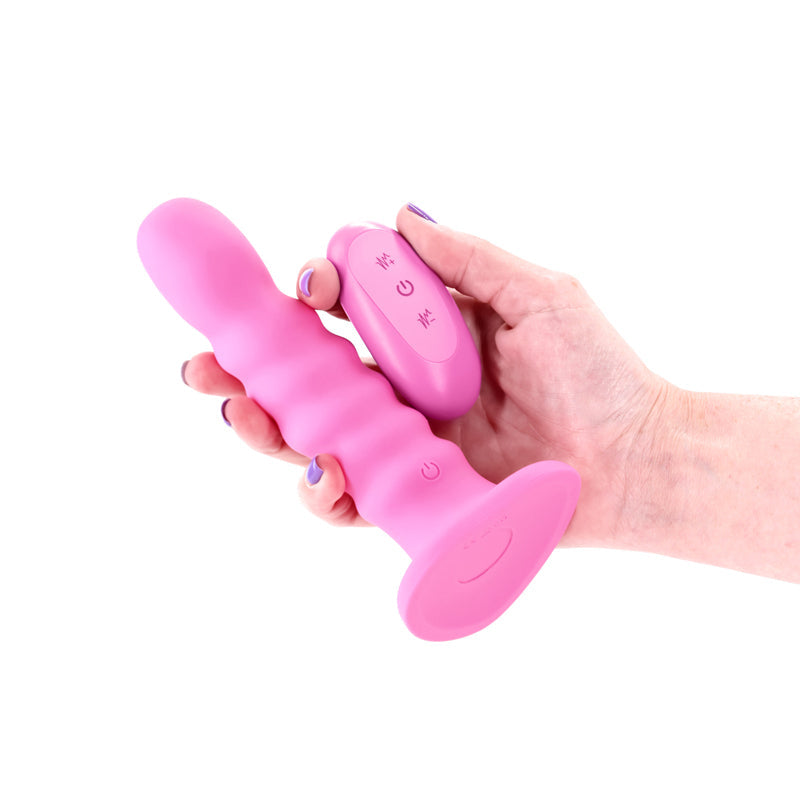 Colours Ribbed – USB Rechargeable Wireless Remote Vibrating Dildo 6 Inch