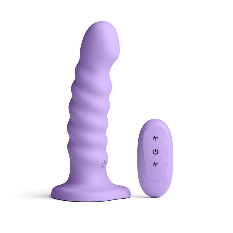 Colours Ribbed 6 Inch USB Rechargeable Vibrating Dildo with Wireless Remote