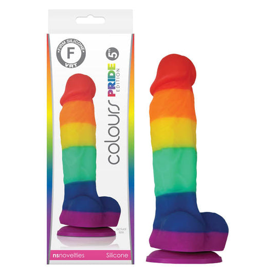 Colours Pride Edition 5 Inch Dong – Rainbow Silicone Dong