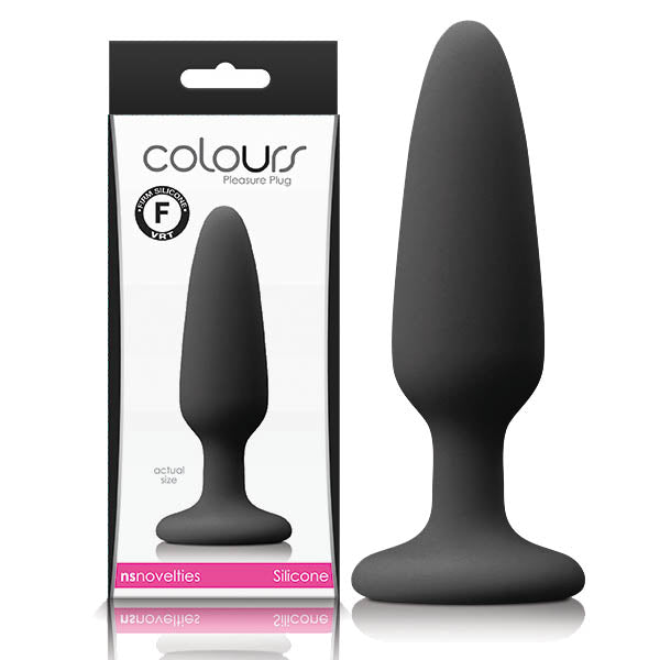 Colours Pleasures (Black) – Small Silicone Butt Plug 8.8cm Insertable Length
