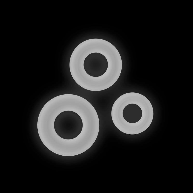 Firefly Bubble Rings Glow in the Dark Cock Rings Set of 3