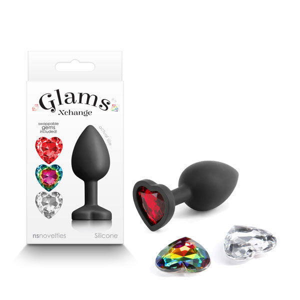 Glams Xchange Heart Small (Interchangeable Heart Gems) – Small Silicone Butt Plug