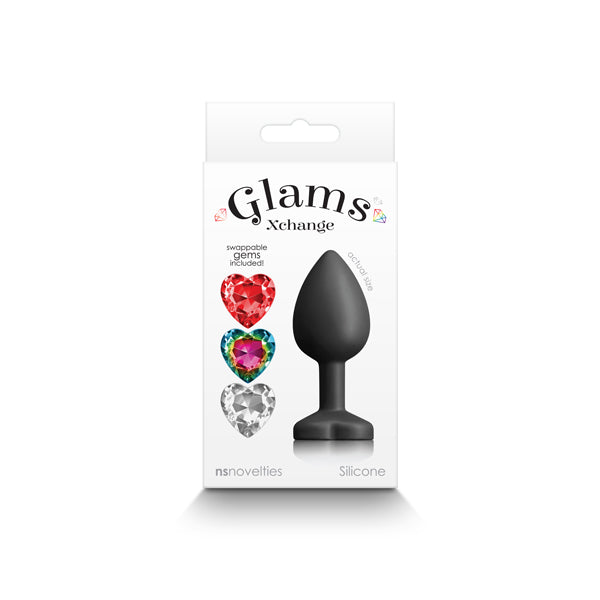 Glams Xchange Heart Small (Interchangeable Heart Gems) – Small Silicone Butt Plug