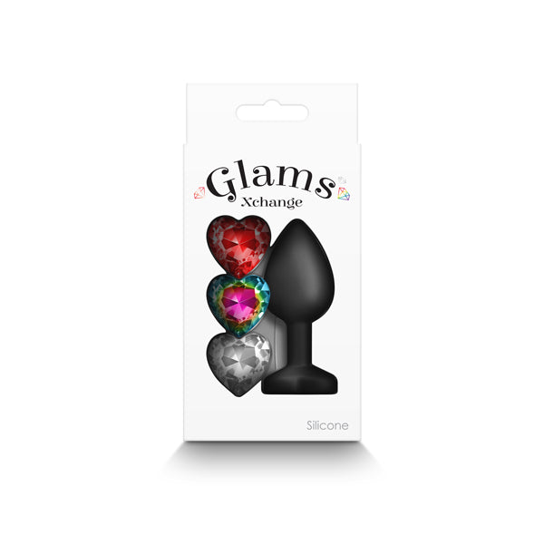 Glams Xchange Heart Small (Interchangeable Heart Gems) – Small Silicone Butt Plug