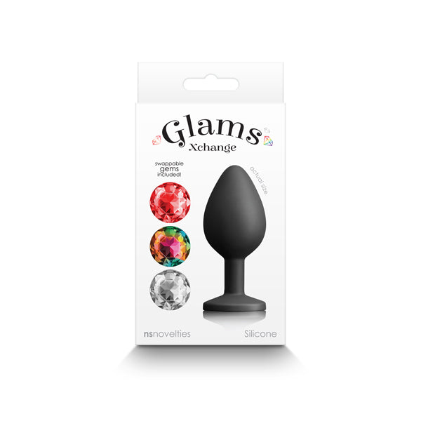 Glams Xchange Medium Butt Plug with Interchangeable Gems
