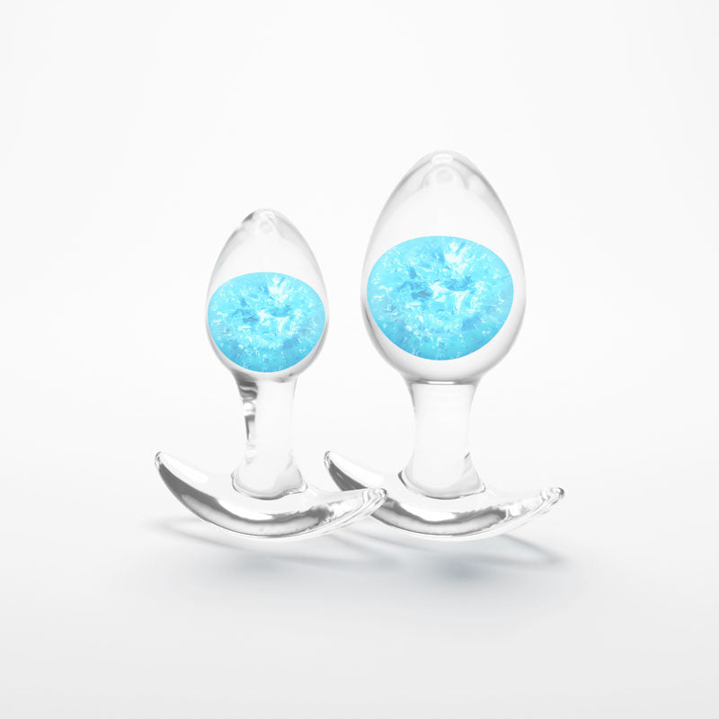 Glams Cosmic 2-Piece Trainer Kit (Clear) – Body-Safe Silicone Butt Plug Set
