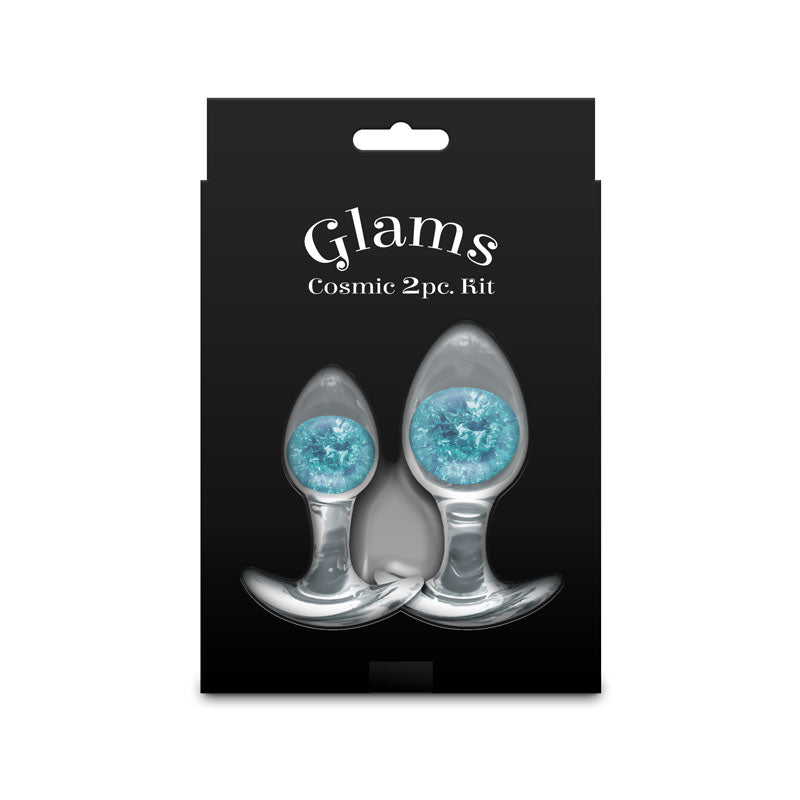 Glams Cosmic 2-Piece Trainer Kit (Clear) – Body-Safe Silicone Butt Plug Set