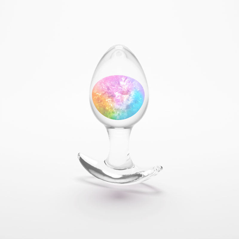 Glams Cosmic (Clear Rainbow) – Medium Small Butt Plug 9.5 cm
