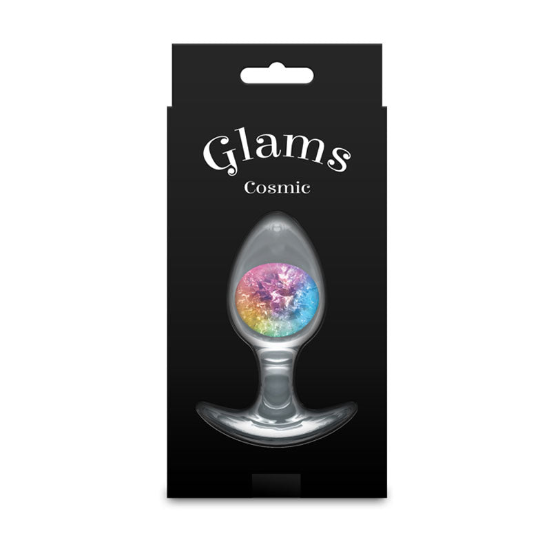 Glams Cosmic (Clear Rainbow) – Medium Small Butt Plug 9.5 cm