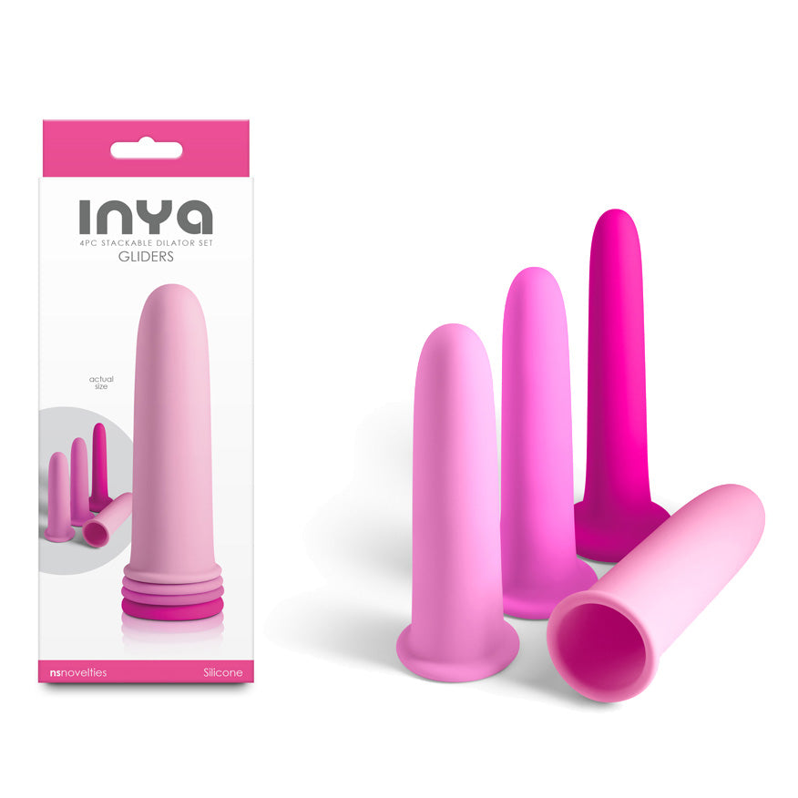 Inya Gliders (Pink) – Silicone Dilator Set with Stackable Sleeves