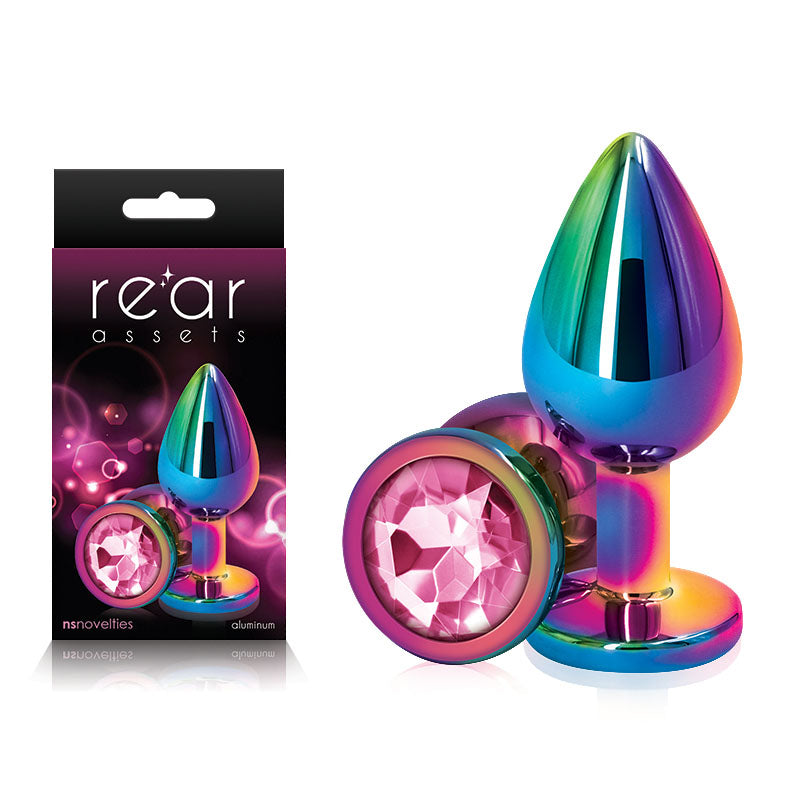 Rear Assets Multi Medium (Pink Gem) – Lightweight Metal Butt Plug