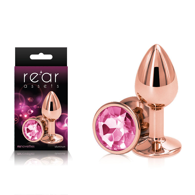 Rear Assets Rose Gold Small (Rose Gold) – Lightweight Small Metal Butt Plug