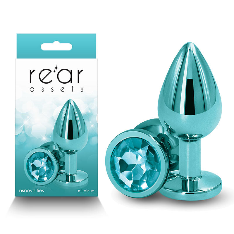 Rear Assets Medium (Teal) 8.2 cm Metal Butt Plug