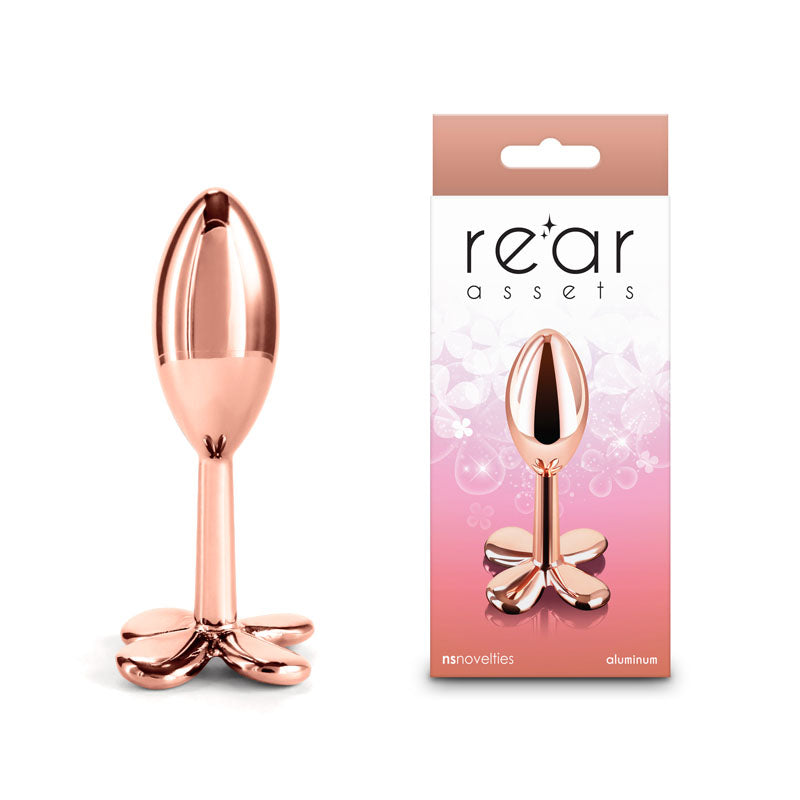 Rear Assets Clover Metallic Butt Plug 9.2 cm Rose Gold