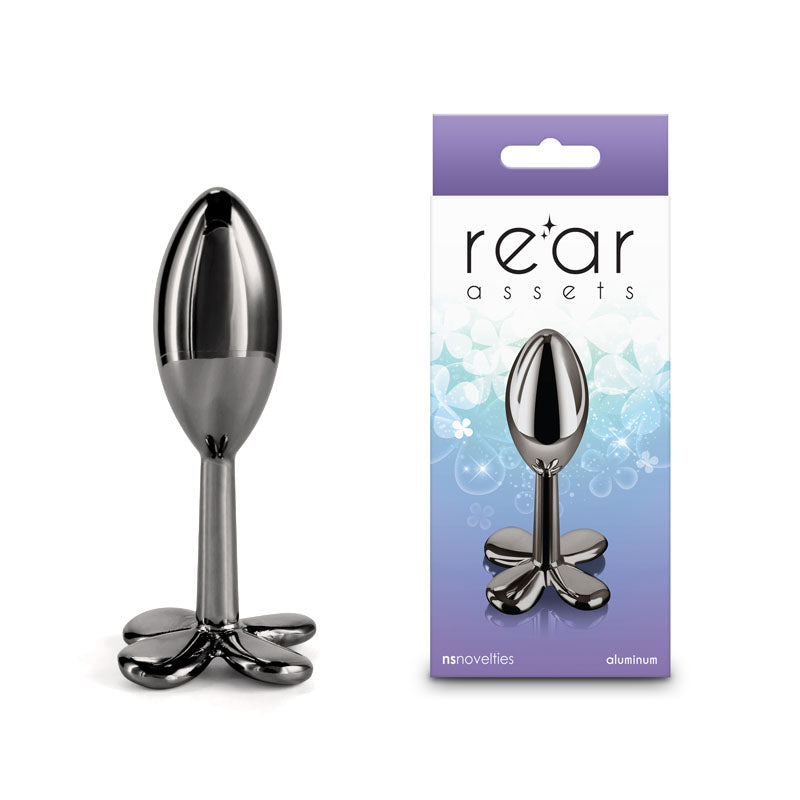 Rear Assets Clover Gunmetal 9.2 cm Metallic Butt Plug