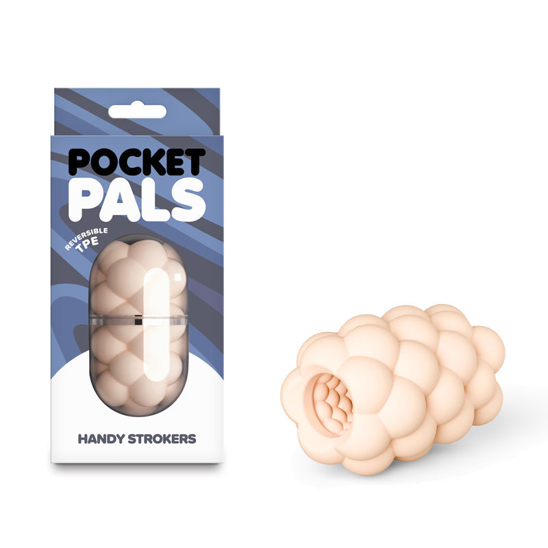 Pocket Pals Bubbles Mini Stroker – Travel-Friendly Reversible TPE Stroker