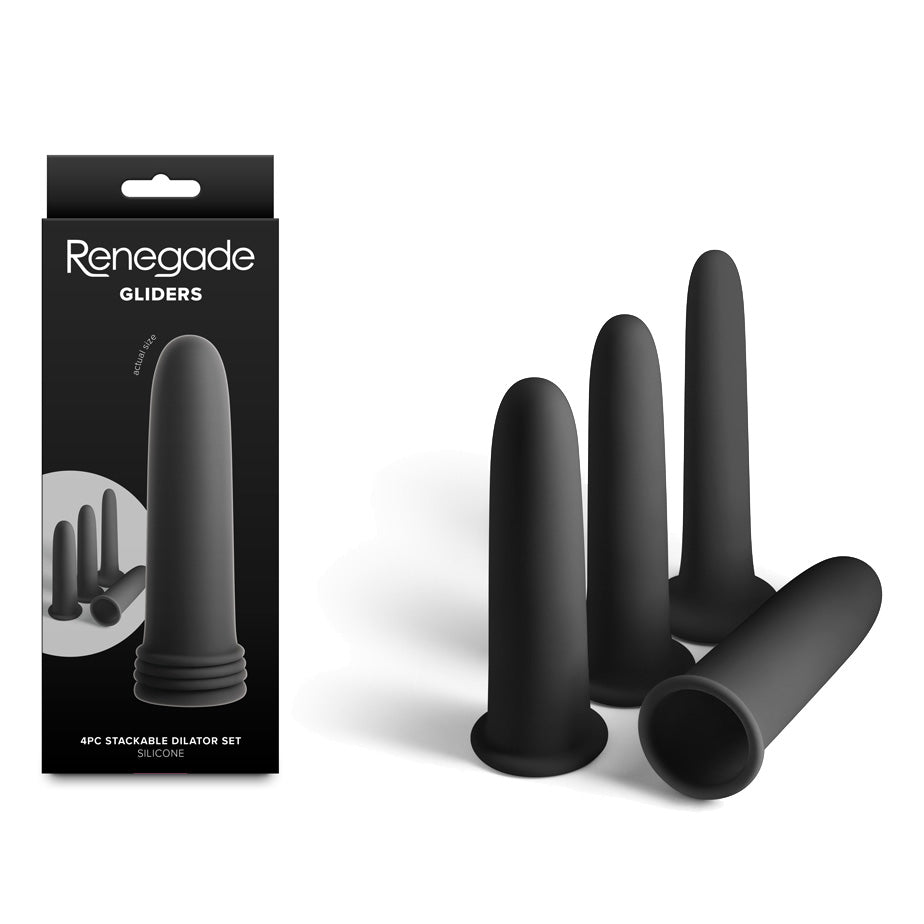 Renegade Gliders – Silicone Anal Dilator Set of 4 14.1 cm