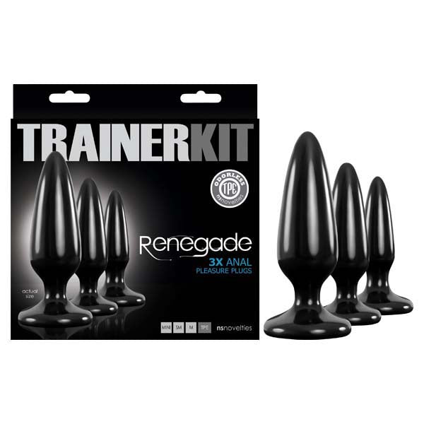 Renegade Pleasure Plug Trainer Kit – 3pc Tapered Butt Plug Set