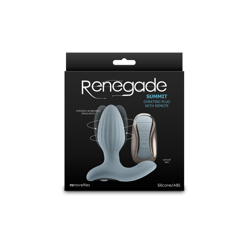 Renegade Summit (Grey) – USB Rechargeable Wireless Remote Vibrating Butt Plug 10.2 cm