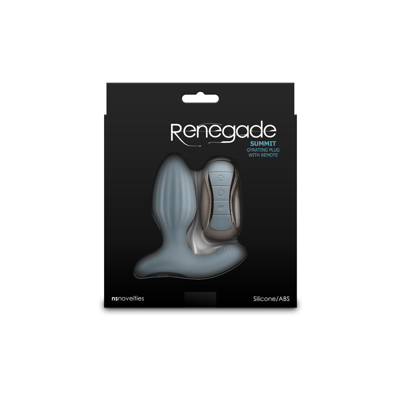 Renegade Summit (Grey) – USB Rechargeable Wireless Remote Vibrating Butt Plug 10.2 cm